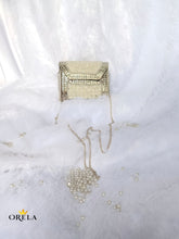 Royal Pearl Embellished Silvar Clutch For Women