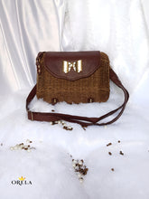 Orela Rustic Brown Bow Luxe Crossbody Shoulder Bag