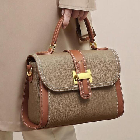Luxury Textured Structured Sling Handbag with Top Handle – Limited Edition