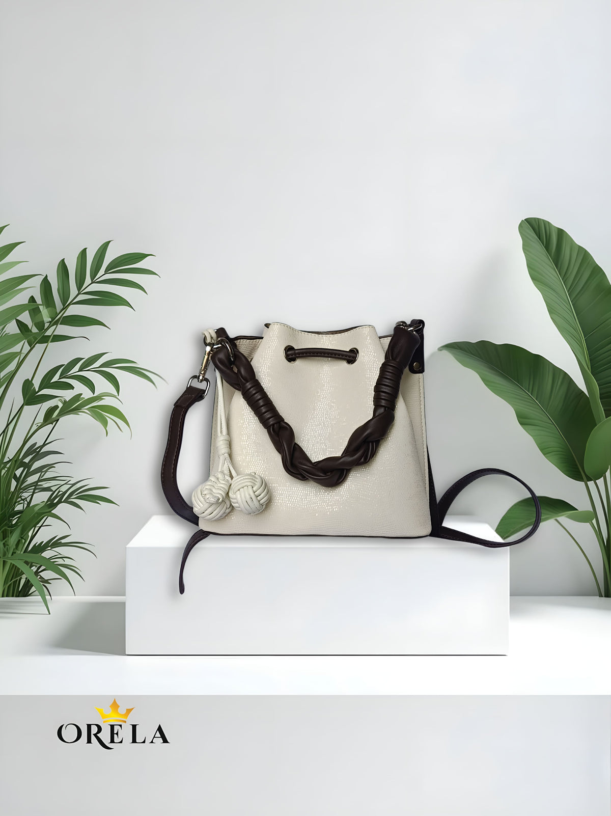 Orela Elegant Dual-Tone Bucket Sling Bag