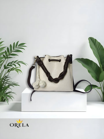 Orela Elegant Dual-Tone Bucket Sling Bag