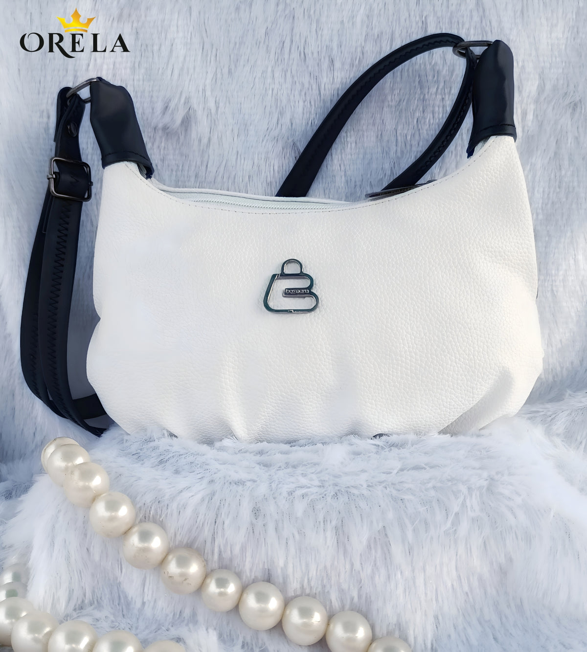 Orela Elegant Ivory Luxe Shoulder Handbag