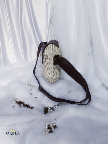 Orela Ivory Elegance Bow Luxe Crossbody Shoulder Bag