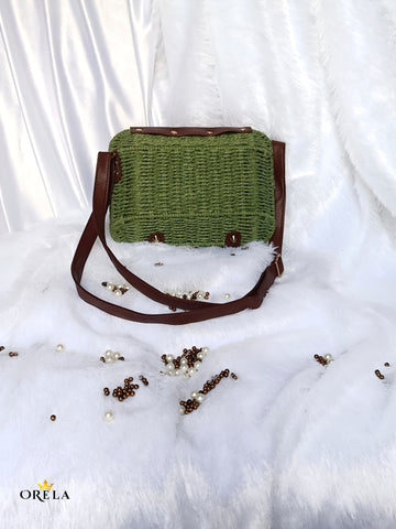 Orela Olive Chic Bow Luxe Crossbody Shoulder Bag